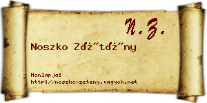 Noszko Zétény névjegykártya